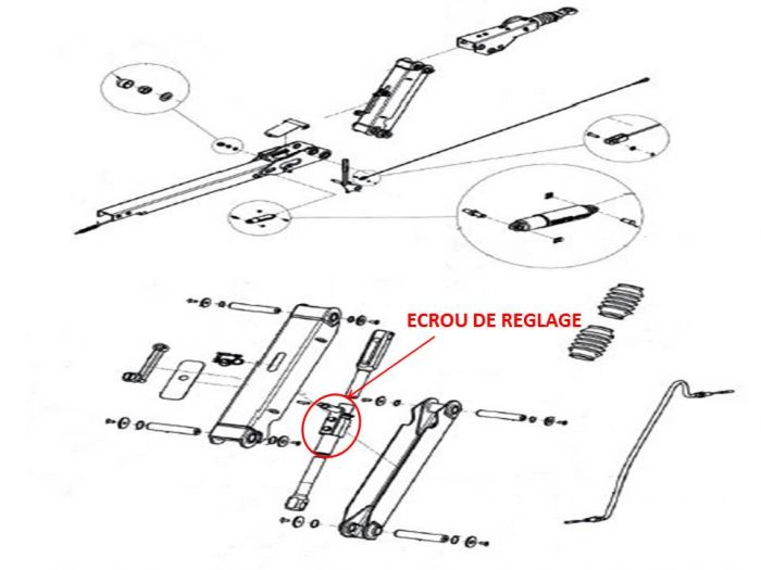 Ecrou de réglage pour tête KNOTT AKHD15