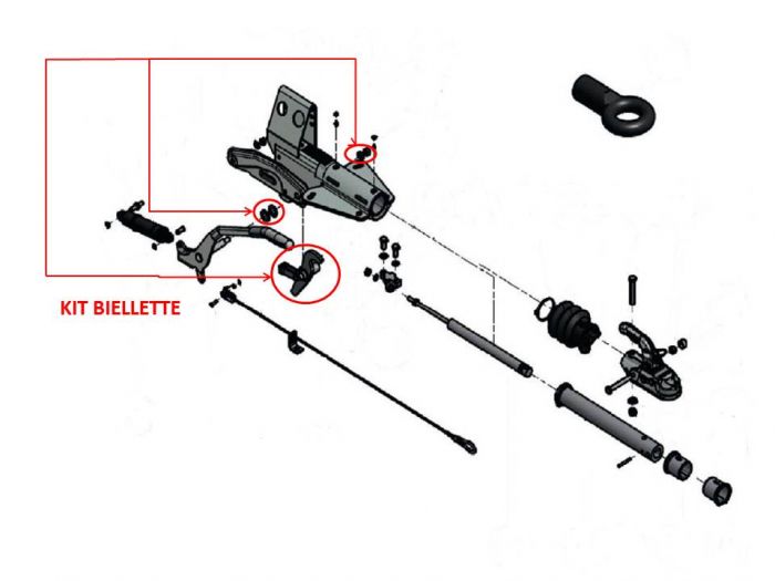 kit biellette KNOTT pour tête KF 7,5 - KF 13 - KF 20