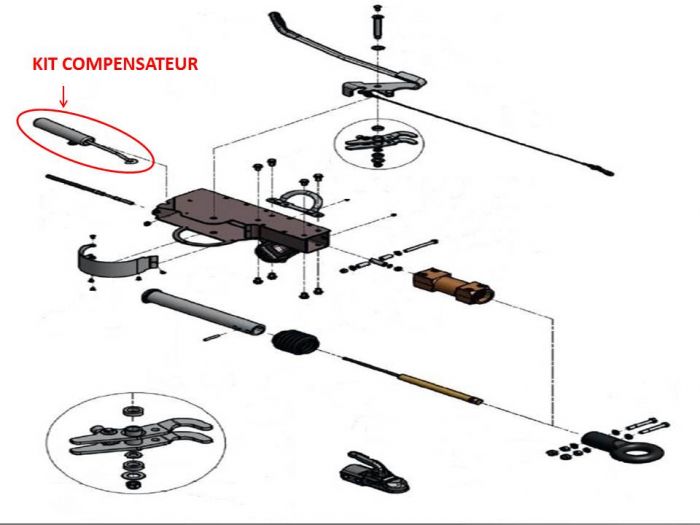 Kit compensateur KNOTT pour tête  AHV25 / AHV35