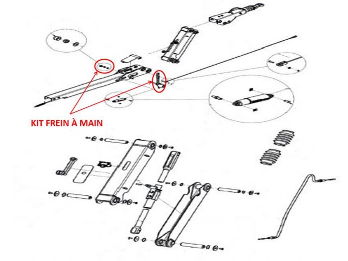 Kit frein à main pour Tête KNOTT KHD35