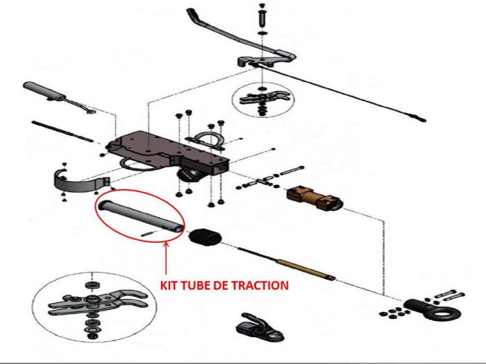 Tube de traction pour tête KNOTT AHV20