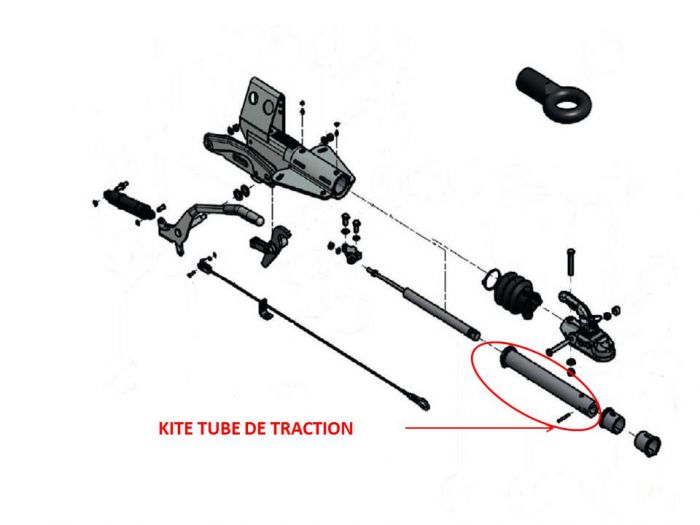 Tube de traction pour tête KNOTT KF 7,5 - KF 13 - KF 20