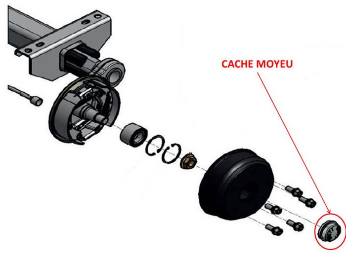 Cache moyeu KNOTT remorque diamètre 64.2 mm