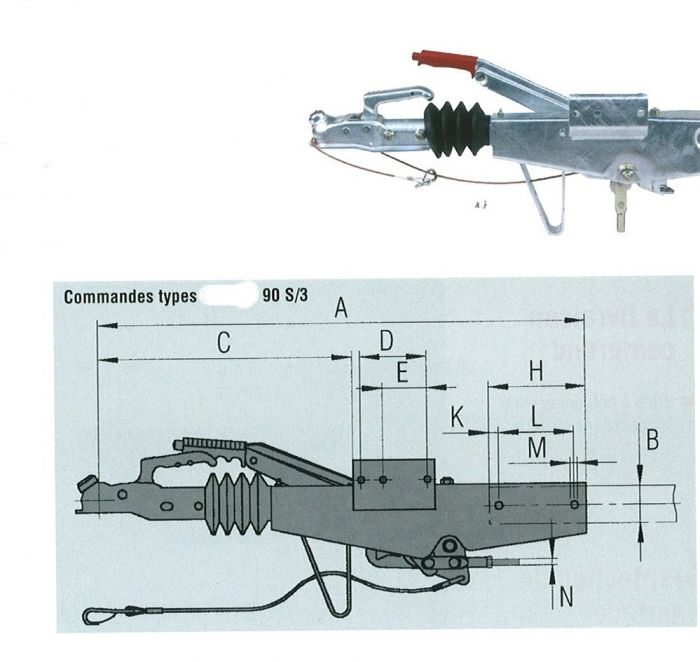 Tete Attelage AK161 Pour Tube De 50mm CBS Remorques