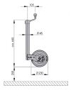 Roue Jockey ALKO 48 - Renforcée - Galet Acier Ø 230 mm