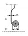 Roue Jockey PLUS ALKO Ø 48 - Galet plastique Ø 215x65 mm