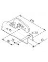 Boitier d'attelage pour tube carré 40mm - Fixation verticale