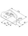 Boitier d'attelage pour tube carré 45mm - Fixation verticale