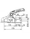 Boitier d'attelage ALKO AK270 avec soft-dock