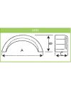 Garde boue plastique DOMAR - 13/14 pouces - 2 essieux