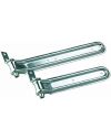 Charnière complète pour ridelle de remorque 178 x 56 mm - Mâle et femelle
