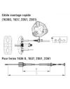 Câble de frein ALKO  1636G / 1637 / 2051 / 2361, longueur 350 mm, sans démontage