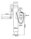 Béquille Ø 90 mm - Rabattable avec manivelle 