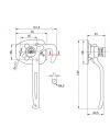 Poignée fermeture gauche seul - sans oeillet