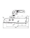 Boiter d'attelage pour tube carré 70mm - Fixation verticale