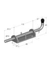 Targette de remorque, petit modèle - 72 x 41mm - Entraxe de fixation 40 x 25 mm