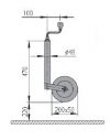 Roue Jockey compact ALKO Ø 48 - Galet acier Ø 200x50 mm