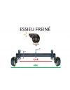 Essieu freiné ALKO - 750kg - 4T100 - EAB à la demande