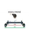 Essieu freiné ALKO - 750kg - 4T130 - EAB 1360 mm